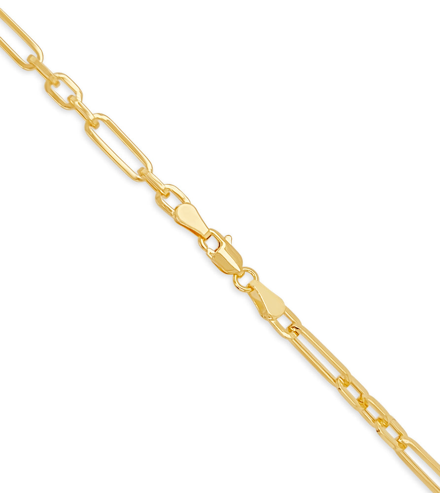 14k Gold Paperclip Link Chain Necklace - 14K  - Olive & Chain Fine Jewelry