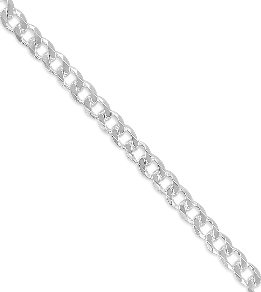 Silver Curb Link Chain Bracelet - 14K  - Olive & Chain Fine Jewelry