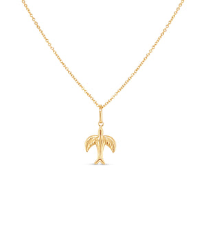 14k Gold Bird Necklace - 14K  - Olive & Chain Fine Jewelry