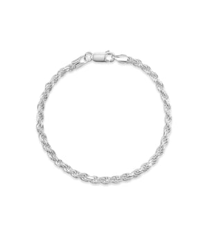 Silver Rope Chain Bracelet - 14K  - Olive & Chain Fine Jewelry