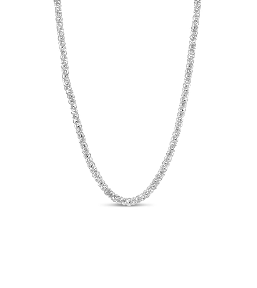 Silver Coreana Popcorn Chain Necklace - 14K  - Olive & Chain Fine Jewelry