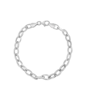 Silver Romy Link Chain Bracelet - 14K  - Olive & Chain Fine Jewelry