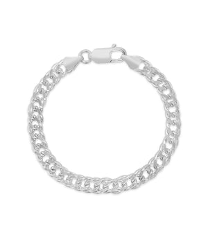 Silver Rombo Link Chain Bracelet - 14K  - Olive & Chain Fine Jewelry