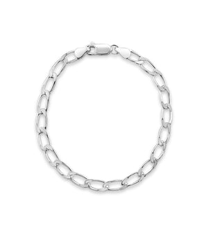 Silver Open Link Chain Bracelet - 14K  - Olive & Chain Fine Jewelry