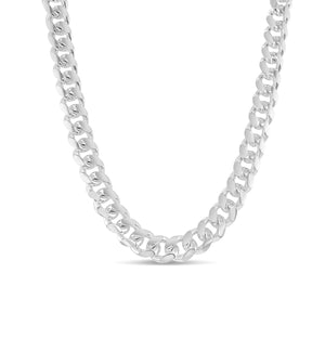 Silver Miami Cuban Link Chain Necklace - 14K  - Olive & Chain Fine Jewelry