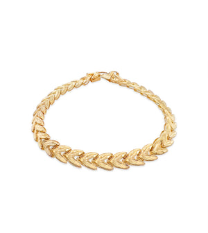 10k Gold Heart Arrow Filigree Bracelet - 14K - OLIVE & CHAIN Fine Jewelry