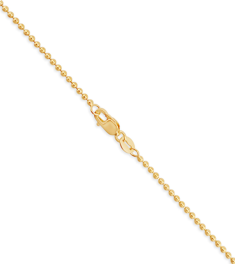 14k Gold Bead Ball Chain Necklace - 14K  - Olive & Chain Fine Jewelry