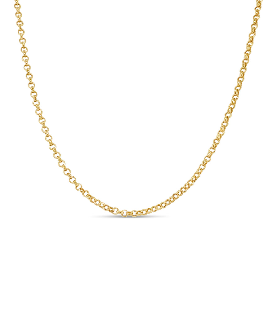 14k Gold Rolo Chain Necklace - 14K - OLIVE & CHAIN Fine Jewelry