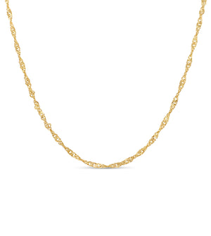 14k Gold Singapore Chain Necklace - 14K  - Olive & Chain Fine Jewelry