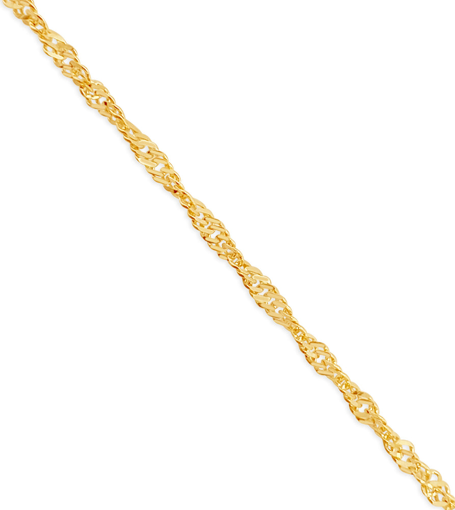 14k Gold Singapore Chain Necklace - 14K  - Olive & Chain Fine Jewelry