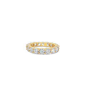 14k Gold Simulated Diamond Eternity Band - 14K  - Olive & Chain Fine Jewelry