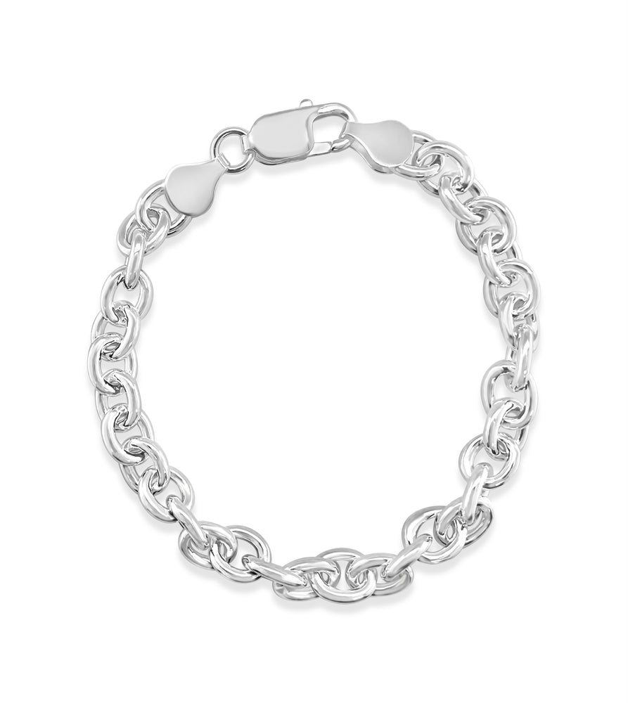 Silver Rolo Link Chain Bracelet - 14K  - Olive & Chain Fine Jewelry