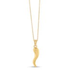 14k Gold Italian Horn Cornicello Necklace