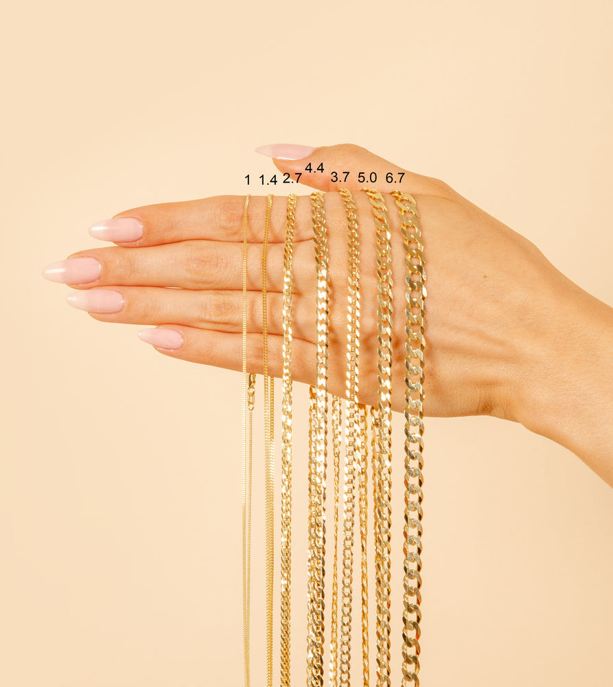 14k Gold Curb Link Chain Necklace - 14K - OLIVE & CHAIN Fine Jewelry