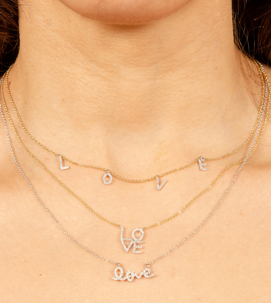 Diamond Love Necklace - 14K  - Olive & Chain Fine Jewelry