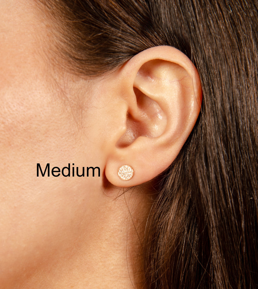Diamond Round Stud Earring - 14K - OLIVE & CHAIN Fine Jewelry