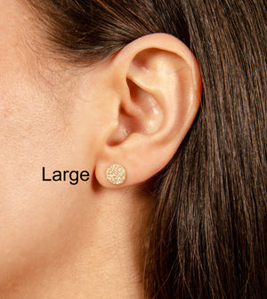 Diamond Round Stud Earring - 14K - OLIVE & CHAIN Fine Jewelry