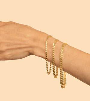 14k Gold Bismark Chain Bracelet - 14K - OLIVE & CHAIN Fine Jewelry
