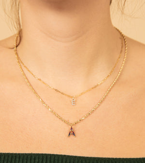 Diamond Initial Necklace - 14K  - Olive & Chain Fine Jewelry