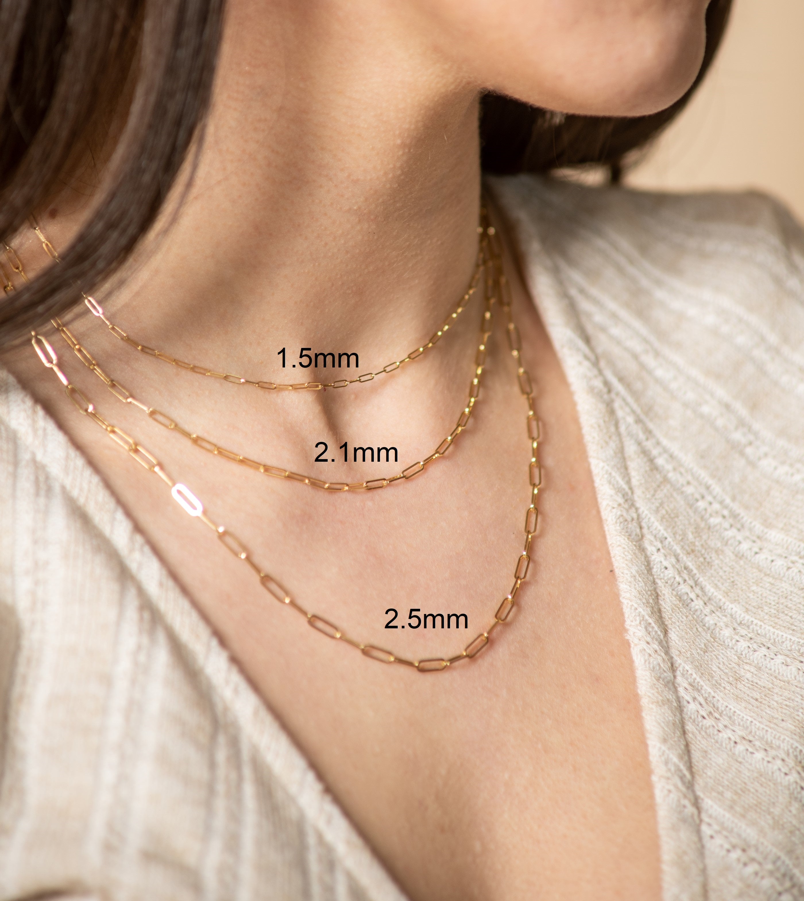 14K Gold Paperclip Chain Necklace – OLIVE & CHAIN