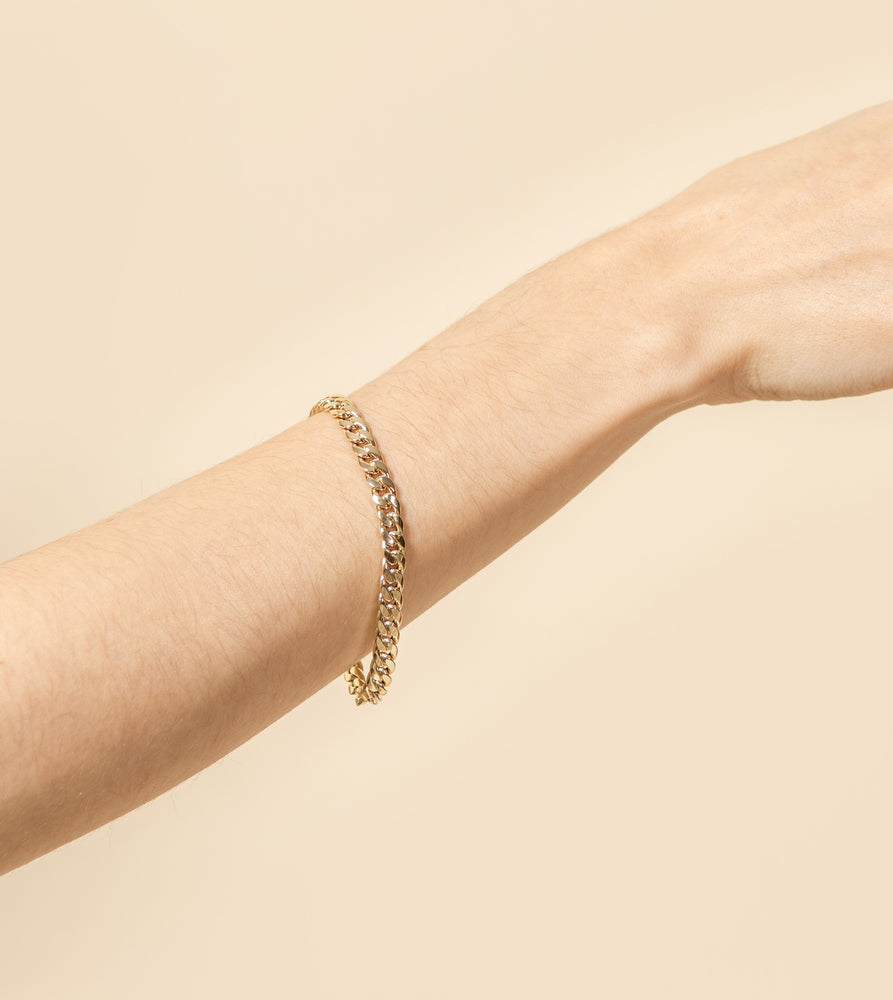 14k Gold Cuban Link Bracelet - 14K  - Olive & Chain Fine Jewelry