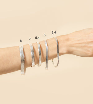 Silver Herringbone Chain Bracelet - 14K  - Olive & Chain Fine Jewelry