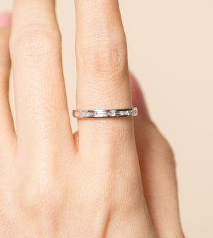 Diamond Baguette Channel Set Band - 14K - OLIVE & CHAIN Fine Jewelry