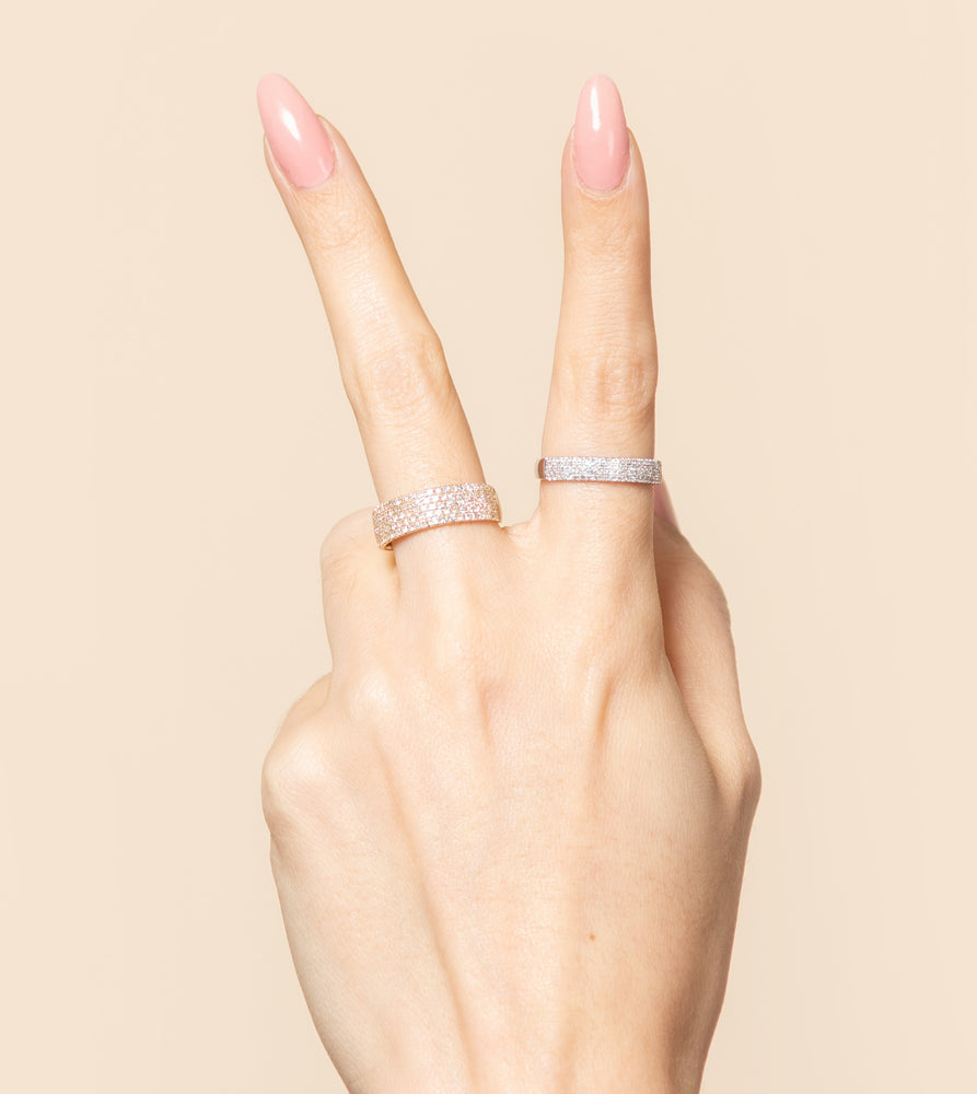 Diamond Cigar Band - 14K  - Olive & Chain Fine Jewelry