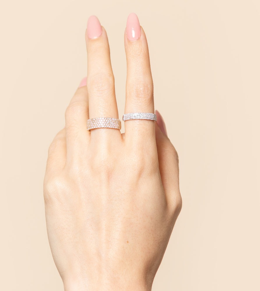 Diamond Cigar Band - 14K  - Olive & Chain Fine Jewelry