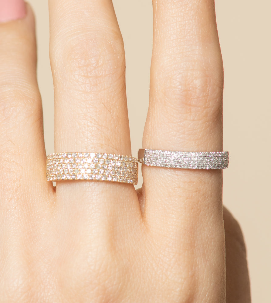 Diamond Cigar Band - 14K  - Olive & Chain Fine Jewelry