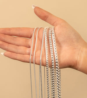 Silver Franco Chain Necklace - 14K  - Olive & Chain Fine Jewelry