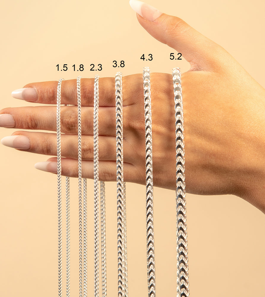 Silver Franco Chain Necklace - 14K  - Olive & Chain Fine Jewelry