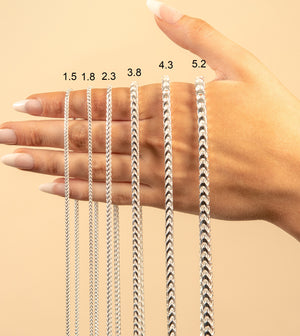 Silver Franco Chain Necklace - 14K  - Olive & Chain Fine Jewelry
