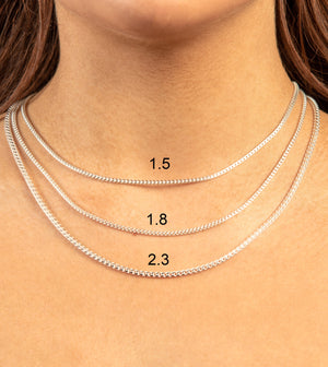 Silver Franco Chain Necklace - 14K  - Olive & Chain Fine Jewelry