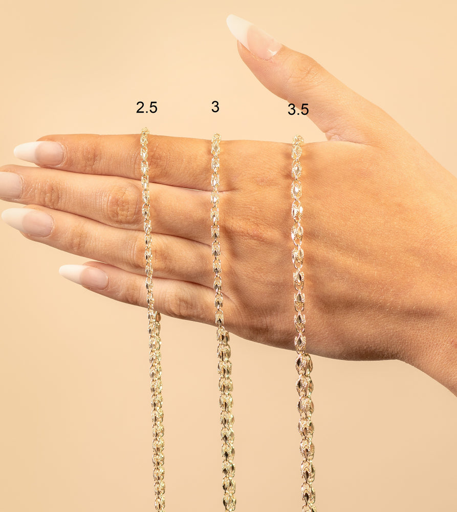 10k Gold Turkish Rope Chain Necklace – OLIVE & CHAIN