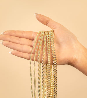 10k Gold Franco Chain Necklace - 14K  - Olive & Chain Fine Jewelry