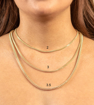10k Gold Franco Chain Necklace - 14K - OLIVE & CHAIN Fine Jewelry