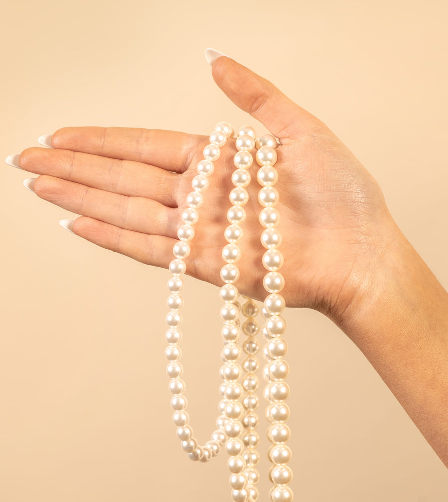 Solid 14k Gold Pearl Strand Necklace - 14K - OLIVE & CHAIN Fine Jewelry