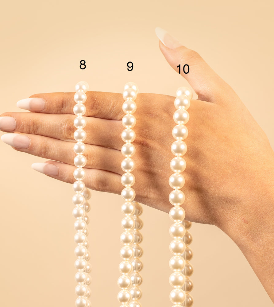 Solid 14k Gold Pearl Strand Necklace - 14K - OLIVE & CHAIN Fine Jewelry