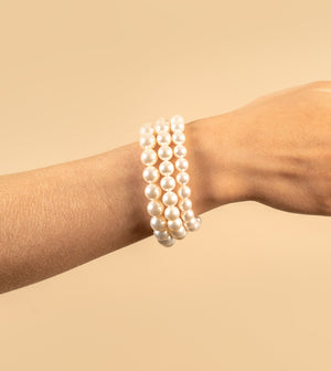 Solid 14k Gold Pearl Strand Bracelet - 14K  - Olive & Chain Fine Jewelry