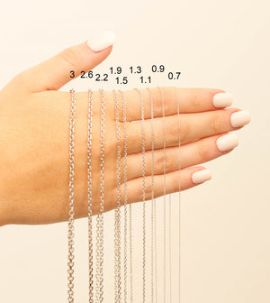14k White Gold Cable Anchor Chain Necklace - 14K - OLIVE & CHAIN Fine Jewelry