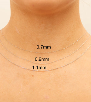14k White Gold Cable Anchor Chain Necklace - 14K - OLIVE & CHAIN Fine Jewelry