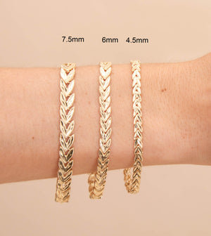 10k Gold Heart Arrow Filigree Bracelet - 14K - OLIVE & CHAIN Fine Jewelry