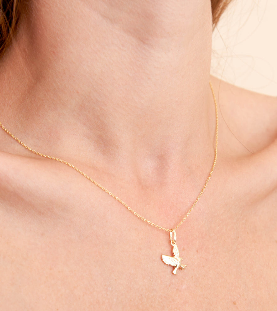 14k Gold Eagle Necklace - 14K - OLIVE & CHAIN Fine Jewelry