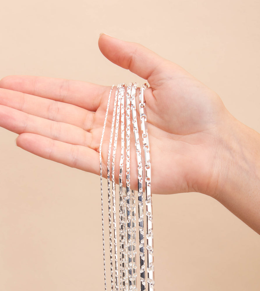 Silver Heshe Link Chain Necklace - 14K  - Olive & Chain Fine Jewelry