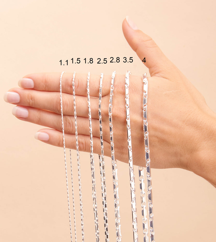 Silver Heshe Link Chain Necklace - 14K  - Olive & Chain Fine Jewelry