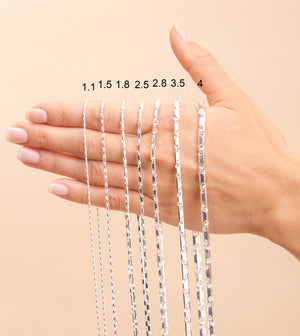 Silver Heshe Link Chain Necklace - 14K  - Olive & Chain Fine Jewelry