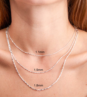 Silver Heshe Link Chain Necklace - 14K  - Olive & Chain Fine Jewelry