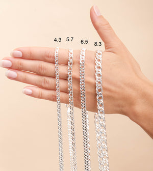 Silver Rombo Link Chain Necklace - 14K  - Olive & Chain Fine Jewelry