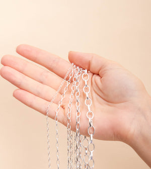 Silver Romy Chain Necklace - 14K  - Olive & Chain Fine Jewelry